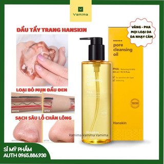 Dầu tẩy trang hanskin cleansing oil & blackheads pha làm sạch da mụn đầu đen - vamima