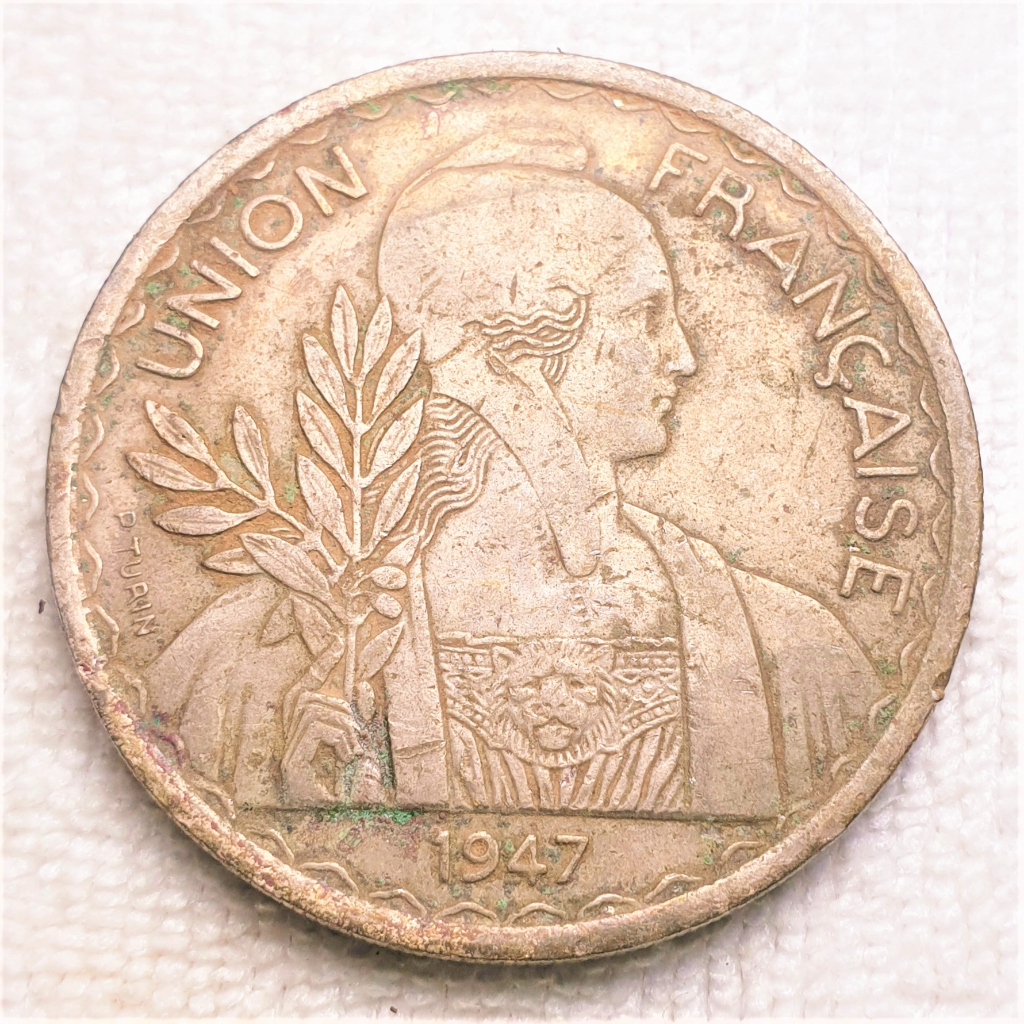 Đồng xu 1 Piastre thời kỳ Đông Dương 1947