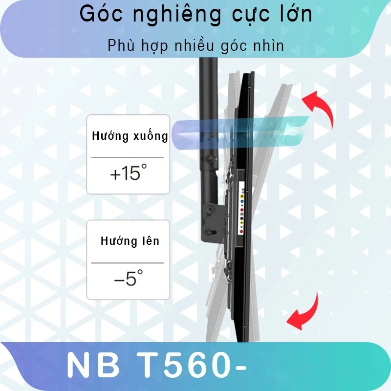 Giá Treo Tivi Thả Trần NB T560 32 - 40 - 43 - 50 - 60 - 65 Inch - Khung Treo Tivi Ngược Trần Nhập Khẩu NB