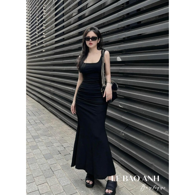 Đầm body, đầm 2 dây body, đầm body tôn dáng, đầm đen 2 dây, đầm ôm body