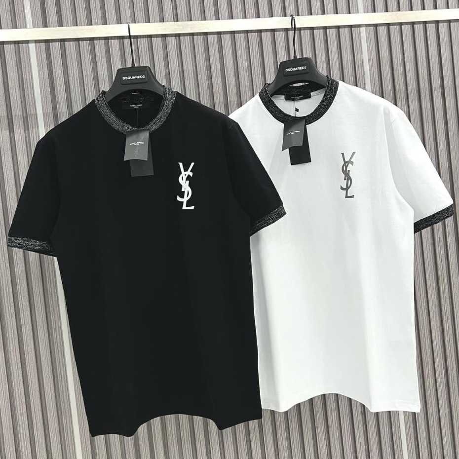 Áo Thun Y S L In Kim Tuyến Form Rộng Tay Lỡ Vải Cotton 100% , Áo Phông Local Brand Unisex Nam Nữ