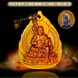 Dây chuyền Phật Bản Mệnh - Chuỗi hạt đeo cổ mặt Phật Bất Động Minh Vương tựa lá đề - Tuổi Dậu