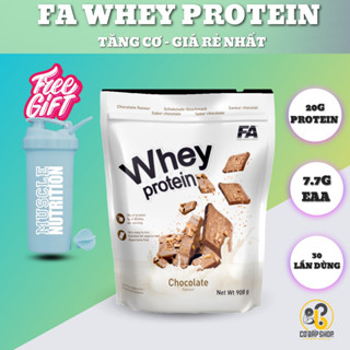 ' Whey Rẻ + Tặng Bình ' FA WHEY PROTEIN - Dòng Whey Concentrate - Hỗ trợ phát triển cơ bắp - Bịch 908G