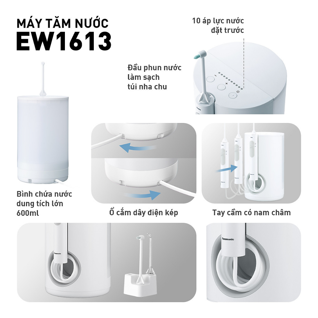 Máy Tăm Nước Gia Đình Panasonic EW1613 - Hàng Chính Hãng