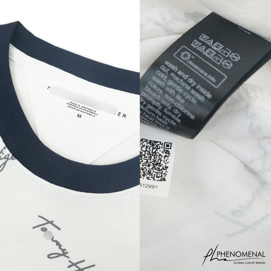 Áo thun Tommy Chữ Ký Signature Flag Logo - Logo Dệt Kim Chất 100%cotton mịn dày 250GSM nặng trên 300gram