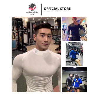 Áo  Thể Thao Nam LA Sport  thun lạnh tập gym cổ tròn dài tay vải thoáng mát co giãn chuẩn form Nam Tính