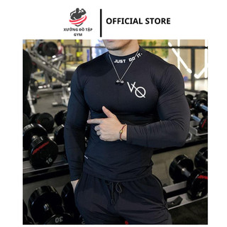 Áo Thể Thao Nam VQ Sport  thun lạnh tập gym cổ tròn dài tay vải thoáng mát co giãn chuẩn form Nam Tính