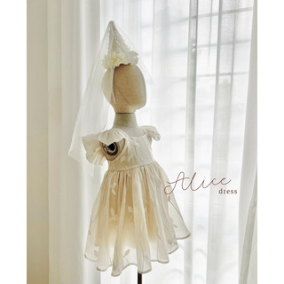 Alice dress Váy công chúa thiết kế P'ti chou vải voan toan tơ cao cấp thêu hoa cho bé 8kg đến 23kg