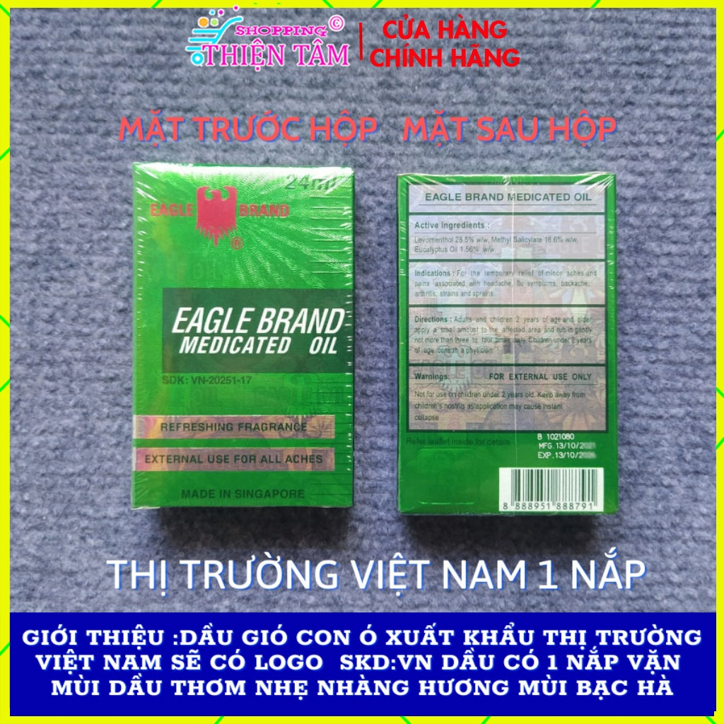 Dầu Gió Xanh Con Ó 24ml Singapore