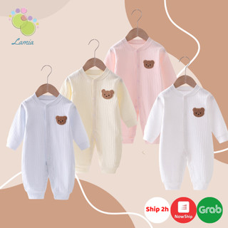 Bộ đồ sơ sinh thu đông cúc giữa dài tay cho bé sơ sinh 3-13kg 𝟎𝟐𝐁𝐃𝐃