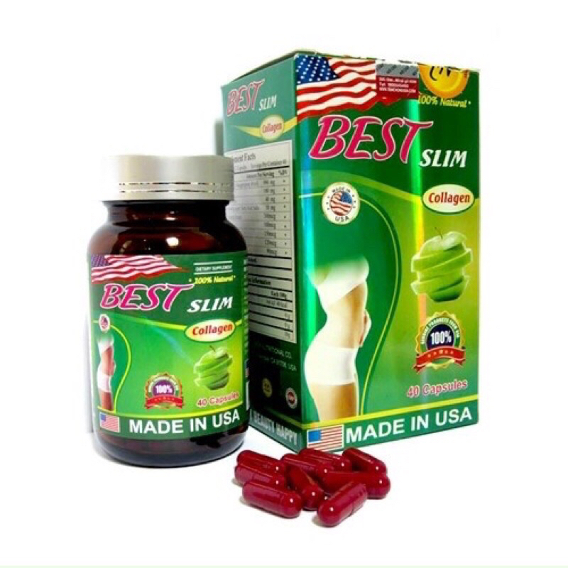 Giảm Cân Best Slim Collagen Giảm Cân Đẹp Da Giảm 2-6 kg