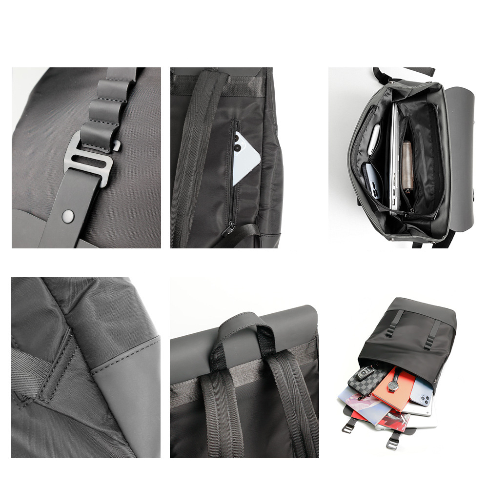 Balo Da Thời Trang Nam Nữ,Balo Ulzzang,Vải Oxford Phối Da Chống Nước Cao Cấp,Đựng Laptop 15.6 inh