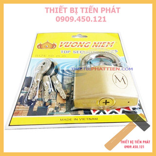 Ổ Khoá Cửa VƯƠNG NIỆM Thân Đồng Thau, Chìa Hỏa Tiễn Full Size 30mm, 40mm, 50mm, 60mm (Chính Hãng)