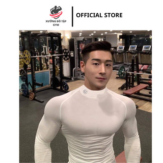 Áo Thể Thao Nam LA Sport thun lạnh tập gym cổ tròn dài tay vải thoáng mát co giãn chuẩn form nhiều màu