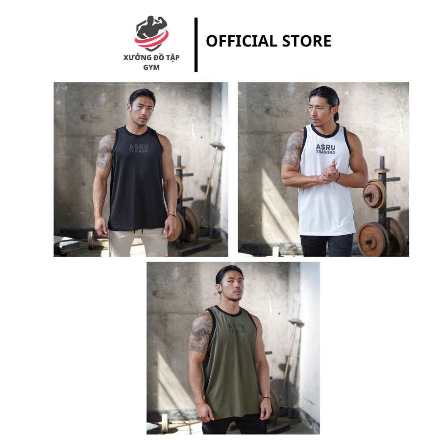 ÁO TẬP GYM NAM AS ÔM BODY CỰC NAM TÍNH,ÁO THỂ THAO TANKTOP AS