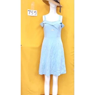 đầm thun xanh (dưới size M+)S759