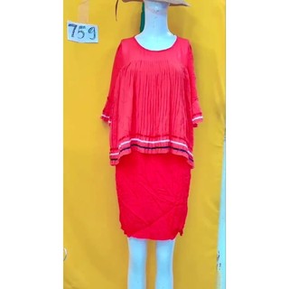 đầm kiểu phối voan xếp ly. S759