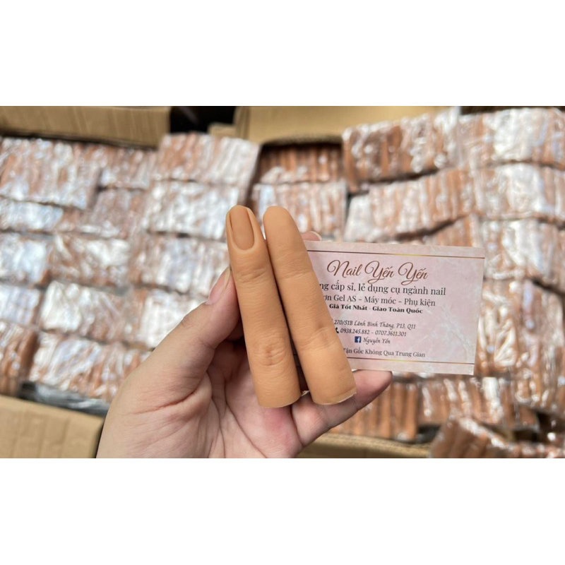 Bộ 5 ngón tay silicon thẳng học nail