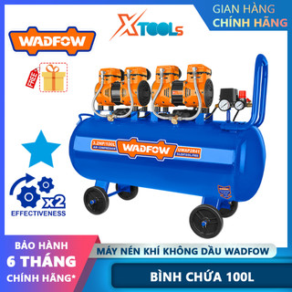 Máy nén khí không dầu 100l wadfow wap2r41 2400w, tốc độ không tải 2850rpm, áp suất hoạt động 8bar - chính hãng