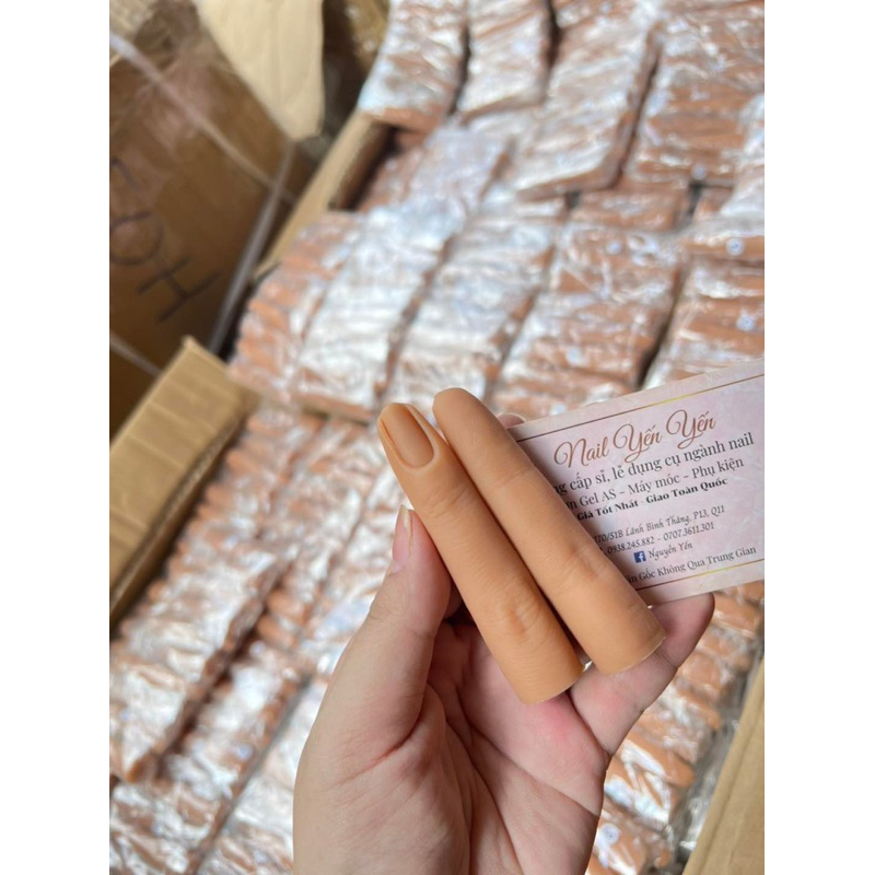 Bộ 5 ngón tay silicon thẳng học nail