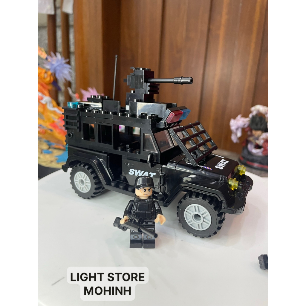 ĐỒ CHƠI LẮP GHÉP XE SWAD BỌC THÉP, RÈN LUYỆN TRÍ THÔNG MINH CHO TRẺ, ĐỒ CHƠI LẮP GHÉP MINI FIGURE