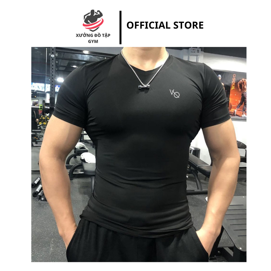 Áo Thun Thể Thao Tập Gym Nam Form Ôm Body Vải Thun Lạnh Co Dãn 4chiều