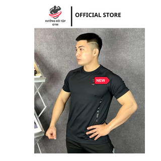 Áo tập gym nam GYM SH sọc tay,áo thể thao cho nam ôm body co giãn 4 chiều thấm hút mồ hôi