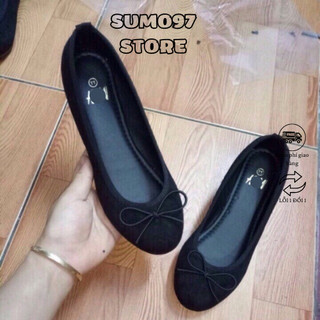 Giày búp bê ,giày bệt H.M da lộn nơ siêu đáng yêu