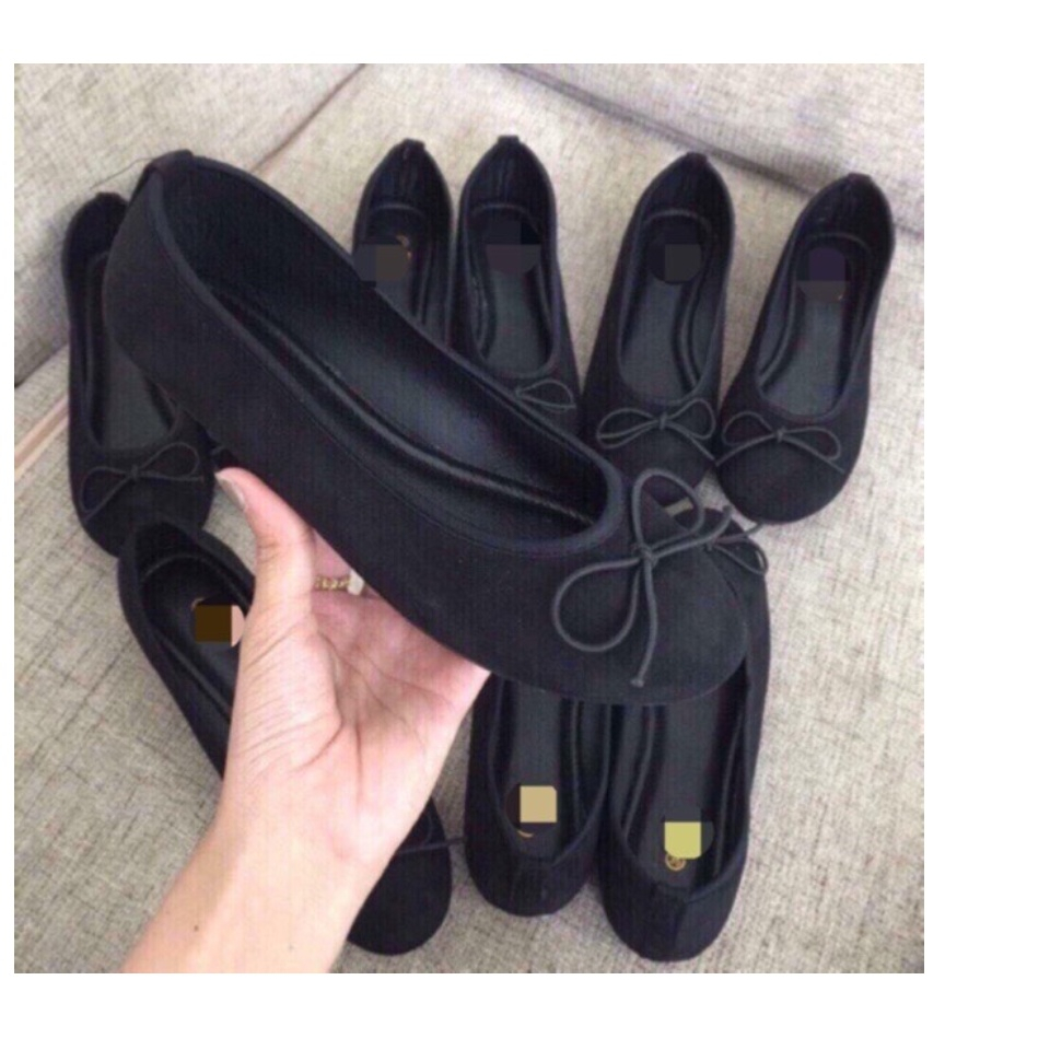 Giày búp bê ,giày bệt H.M da lộn nơ siêu đáng yêu
