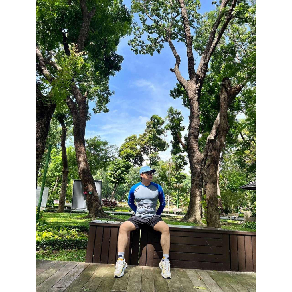 Áo  Thể Thao Nam VQ Sport Phối Màu  thun lạnh tập gym cổ tròn dài tay vải thoáng mát co giãn chuẩn form Nam Tính