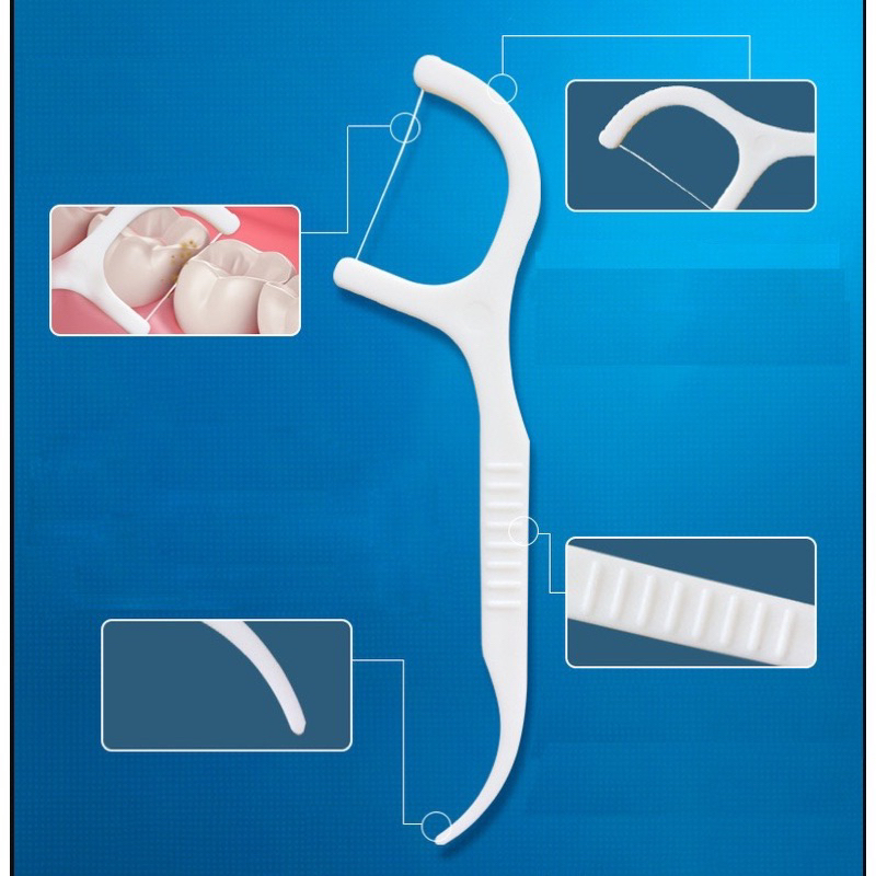 Hộp 50 Cây Tăm Chỉ Nha Khoa Dental Flossers