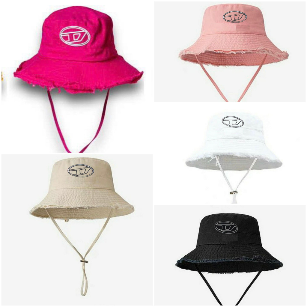 Nón bucket viền tưa vành to có dây rút thời trang đơn giản cho nữ xinh