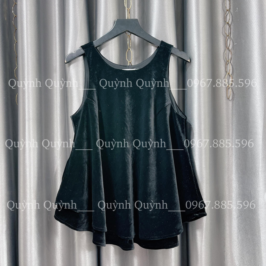 Áo nhung 3 lỗ mèm mịn 2 tầng 4 màu xinh