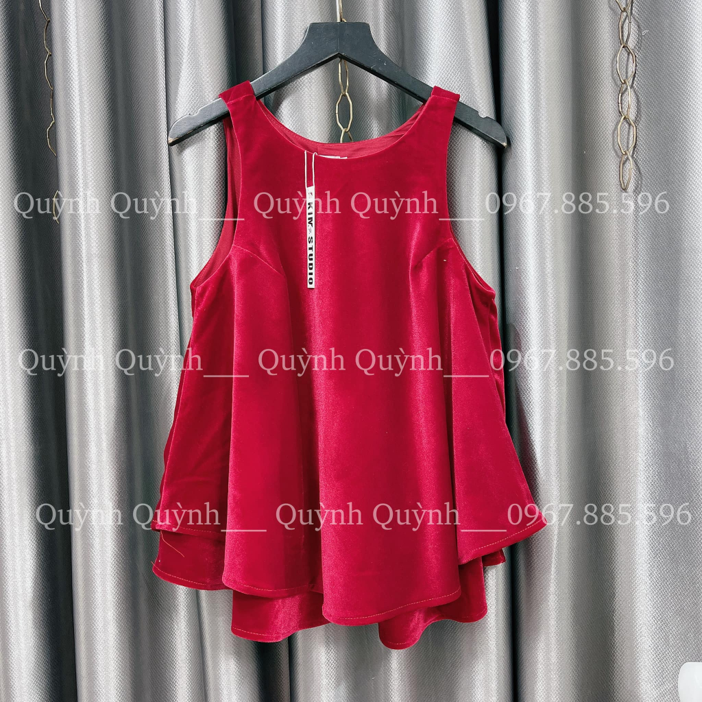 Áo nhung 3 lỗ mèm mịn 2 tầng 4 màu xinh