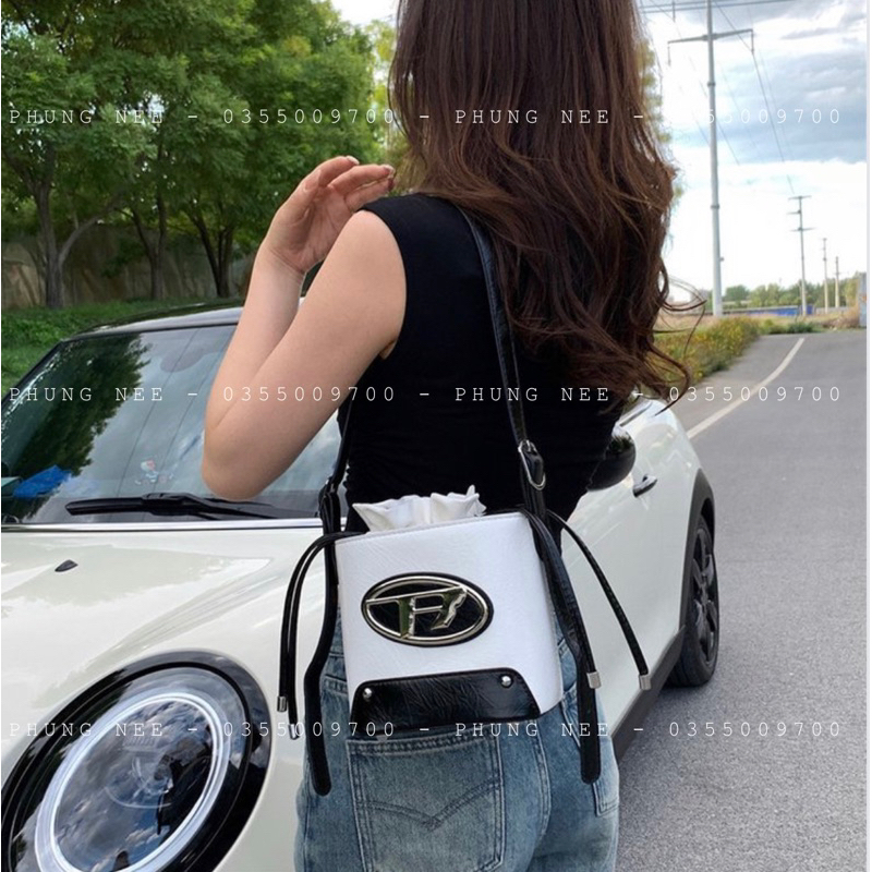 Túi xách nữ đeo chéo đeo vai D dây rút mẫu mới cực hot - Size 20cm