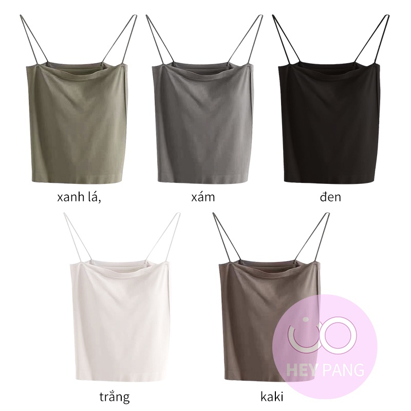 Áo 2 dây nữ sợi bún có mút ngực trẻ trung