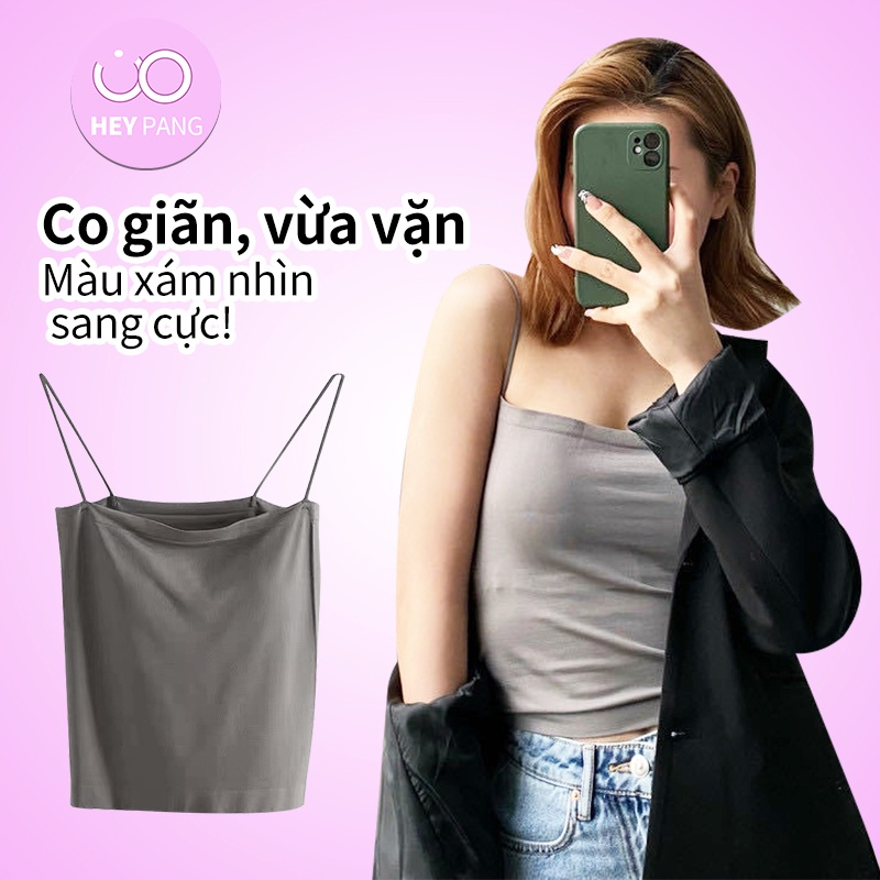 Áo 2 dây nữ sợi bún có mút ngực trẻ trung