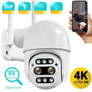 8mp 4mp 4k ptz ip camera 8x zoom dual lens human detect cctv camera outdoor cctv wifi video
