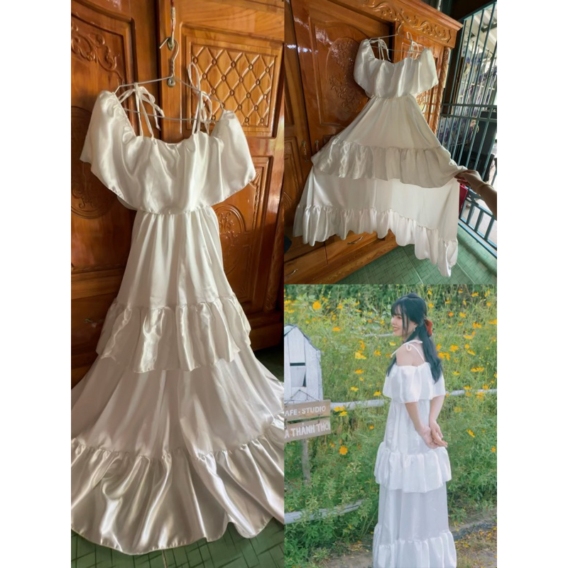 Maxi 2 dây trễ vai đi biển