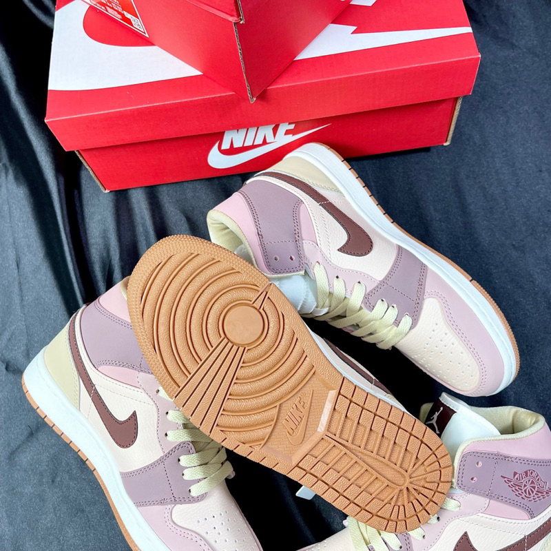 GIÀY A.IR J.D1 MID MILK TEA BROWR 1:1 SC