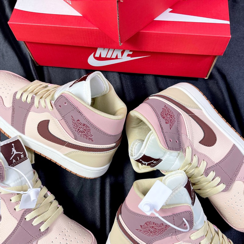 GIÀY A.IR J.D1 MID MILK TEA BROWR 1:1 SC