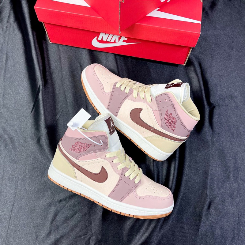 GIÀY A.IR J.D1 MID MILK TEA BROWR 1:1 SC