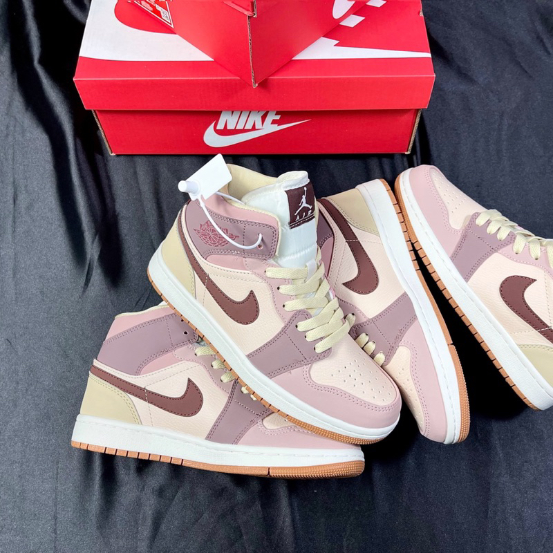 GIÀY A.IR J.D1 MID MILK TEA BROWR 1:1 SC