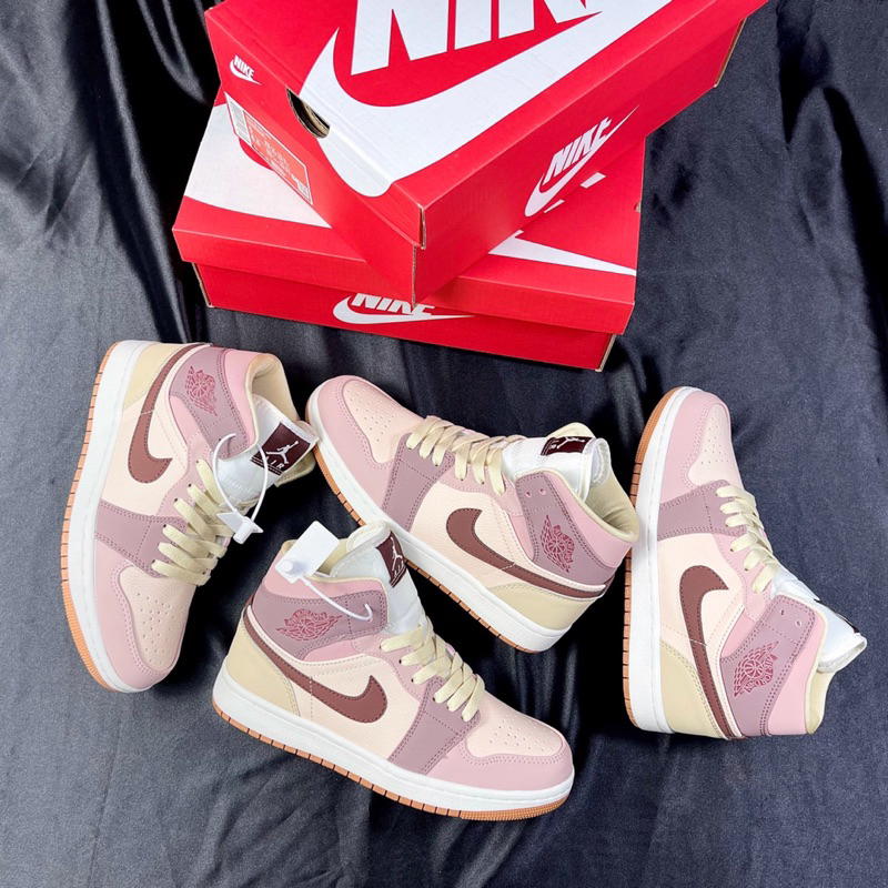 GIÀY A.IR J.D1 MID MILK TEA BROWR 1:1 SC