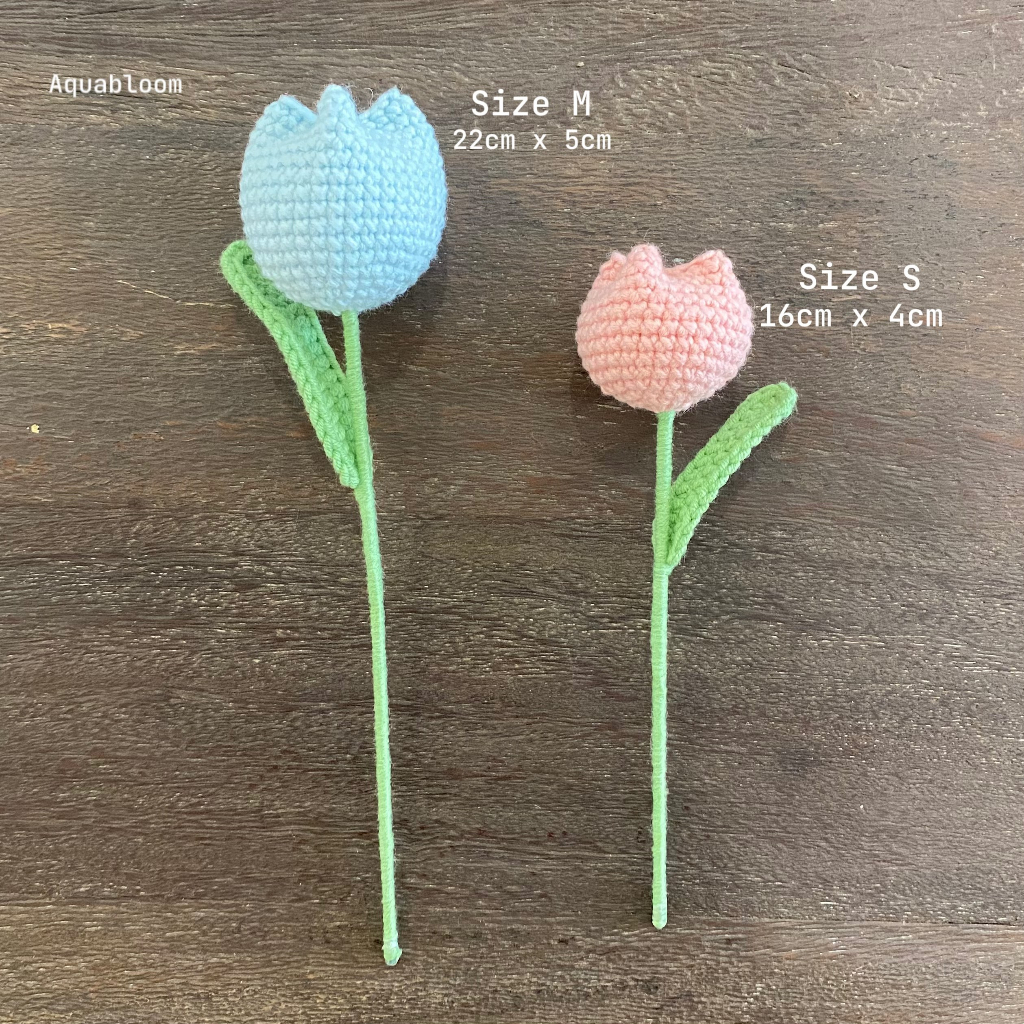 CÓ SẴN - Bó hoa tulip len handmade