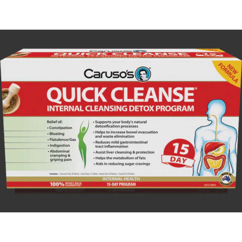 Bộ Quick Cleanse 15 Ngày Thải Độc Thanh Lọc cơ thể của Caruso Úc.