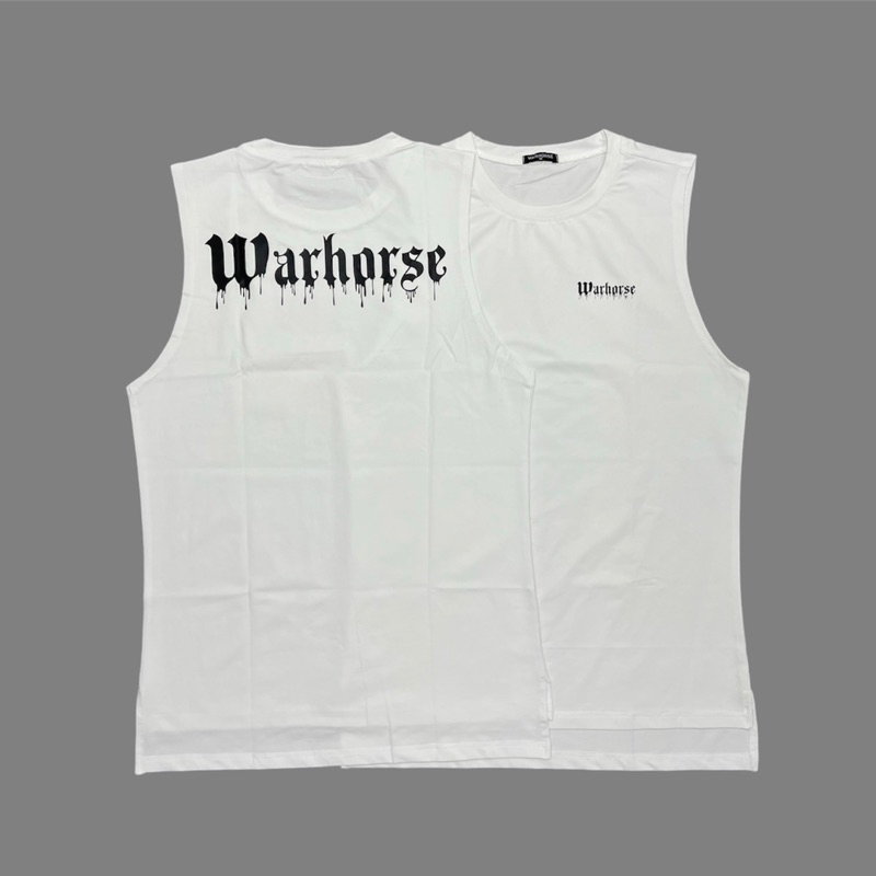Áo tank top WARHORSE xẻ tà,áo sát nách  COTTON phom thoải mái