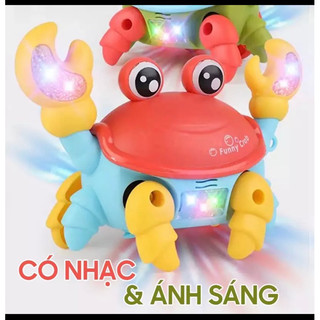Đồ chơi Con Cua Chạy Pin Vui Nhộn có Nhạc và Đèn phát sáng cho bé