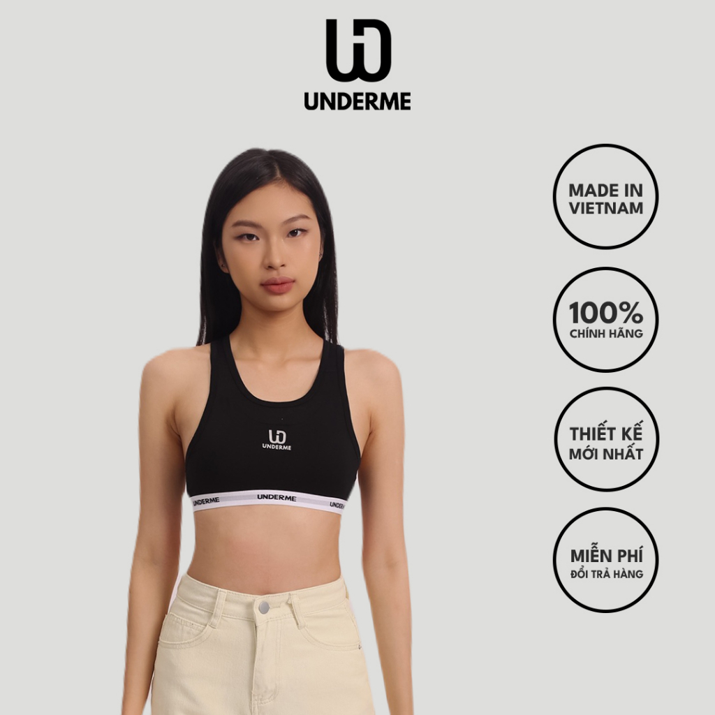 Áo bra cotton cao cấp Logo Underme thể thao năng động, thoáng mát và thoải mái- UDM015
