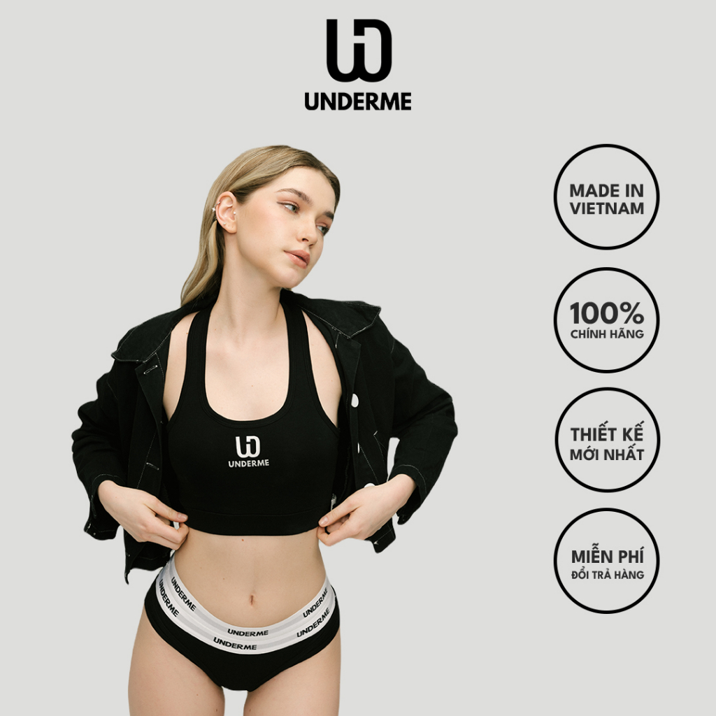 Áo bra nữ Logo UNDERME kiểu dáng dây lớn kín đáo thể thao năng động - UDM014